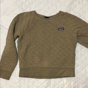 Patagonia olive Quilted Pullover